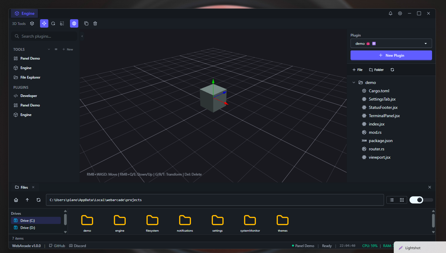 WebArcade Plugin System